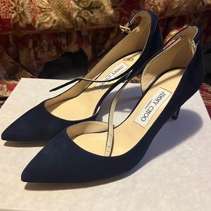 Jimmy Choo Lucy 65 Navy Suede 38.5